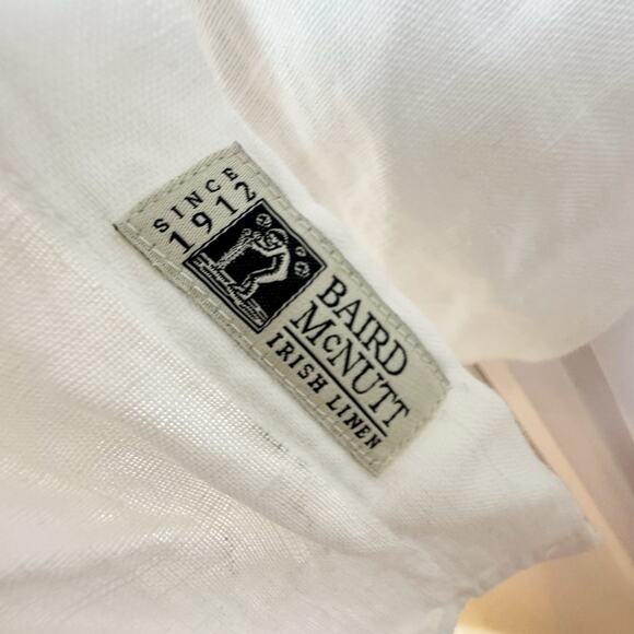 J. Crew Men's Short-Sleeve Baird McNutt Irish Linen Shirt White Size Medium NWOT - Picture 10 of 13